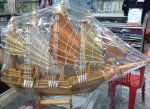 เรือสำเภาหัวมังกร เสริมอำนาจในการปกครอง ความร่ำรวย ทำจากไม้สักทอง (สินค้า Hand Made)