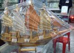 เรือสำเภาหัวมังกร เสริมอำนาจในการปกครอง ความร่ำรวย ทำจากไม้สักทอง (สินค้า Hand Made)